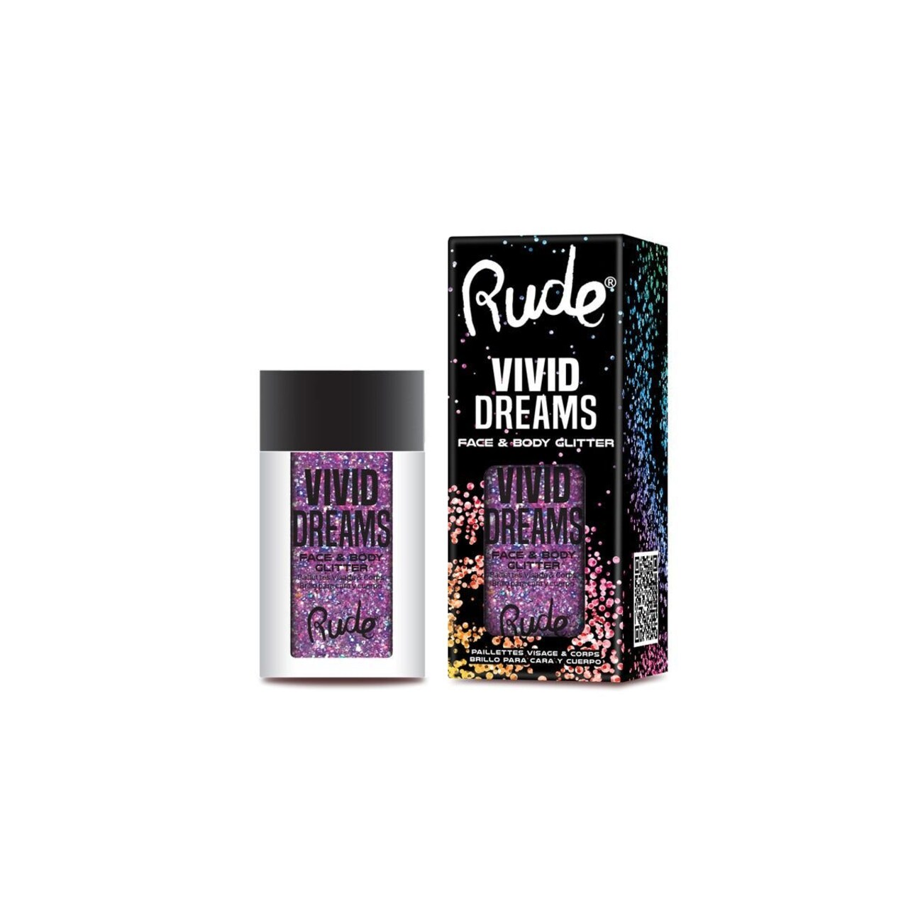 RUDE - Pink - Vivid Dreams Face & Body Glitter Assortment - 1 Piece